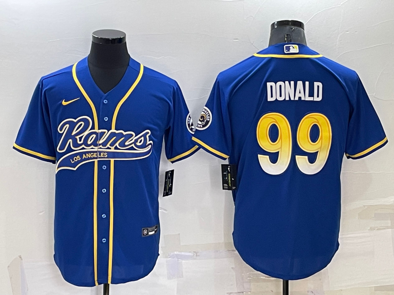 Men's Royal Los Angeles Rams #99 Aaron Donald Cool Base Stitched Baseball Jersey